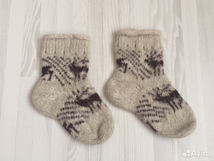 Шерстяные и термо носки детские, р 25-26