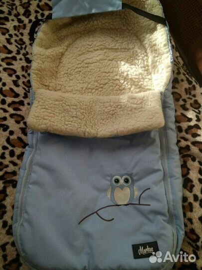 Конверт зимний на выписку на овчине