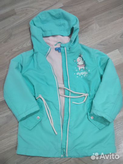 Ветровка на флисе для девочки 116