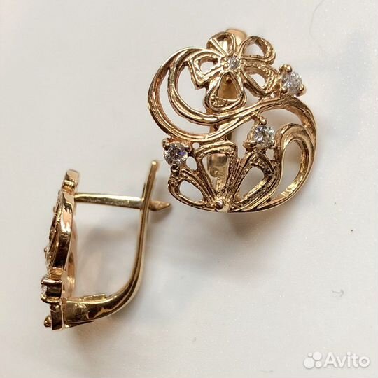 Золотые серьги 585 пробы