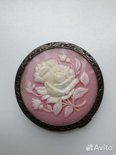 Пудреница серебро 875 пробы