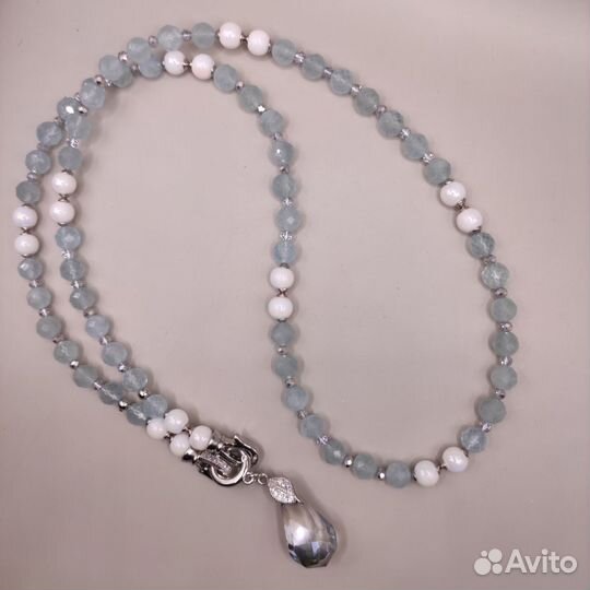 Ожерелье из аквамарина с подвеской