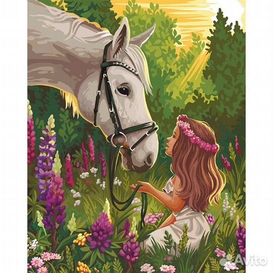 Алмазная мозаика с частичным заполнением «Девочка