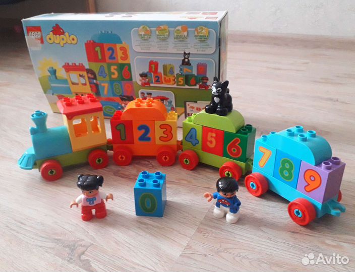 Lego duplo паровоз c цифрами