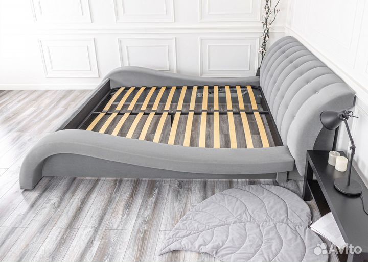 Кровать 140х200 серый Мадрид в наличии