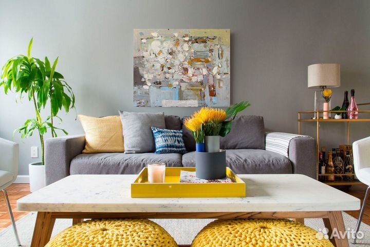 Большая картина маслом на холсте абстрация