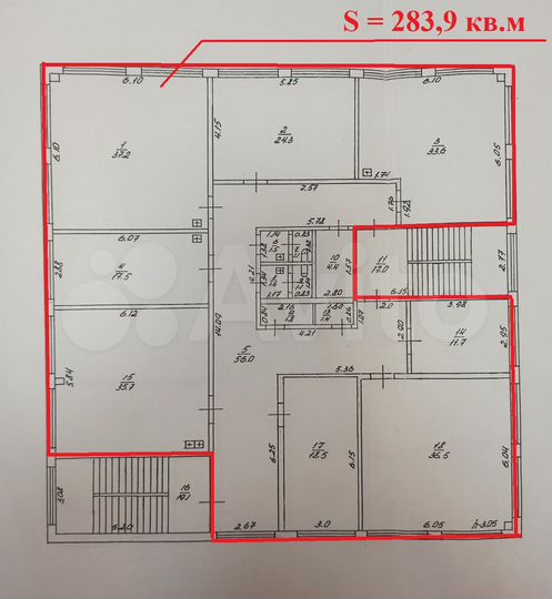 Свободного назначения (2-й этаж), 283.9 м²