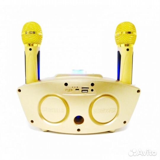 Беспроводная колонка с караоке sdrd SD-306 gold