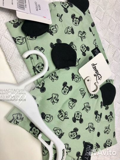 Шапка двойная и снуд новые Дисней 68,74