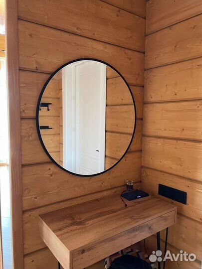 Зеркало круглое в раме из мдф диаметр 99см