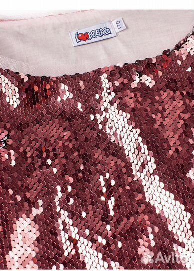 Блузка из пайеток на подкладке для девочки