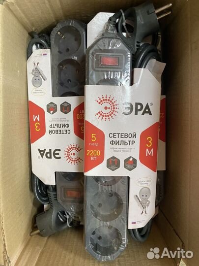 Сетевой фильтр эра 5 гнезд 3