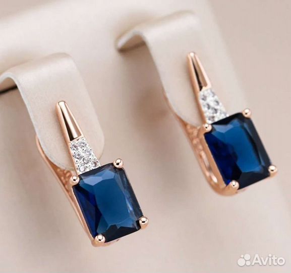 Серьги сапфир Дубайское 