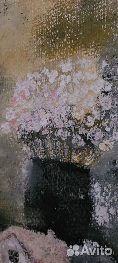 Картина маслом на мешковине