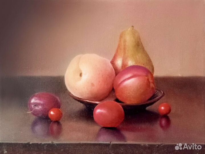 Картина маслом натюрморт с фруктами