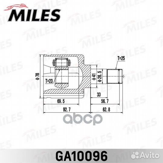 ШРУС mitsubishi carisma 95-03 внут