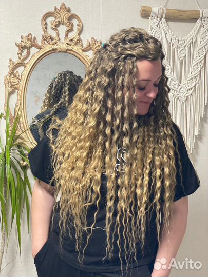 Афрокудри комплект+заплетение