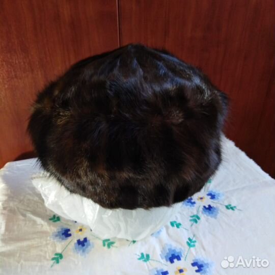 Шапка норковая берет, женская