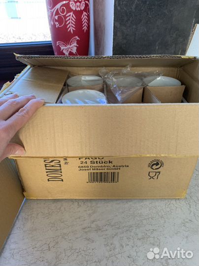 Чашка с блюдцем набор 24 штуки