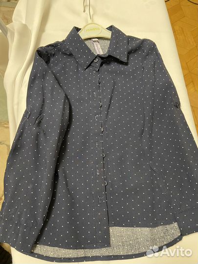 Блузка рубашка школьная для девочки 122