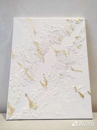 Картина текстурная паста и поталь