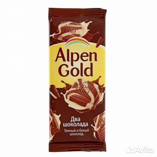 Шоколад Alpen Gold Два шоколада 100г