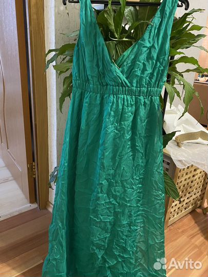 Платье зеленое D&G женское шёлк