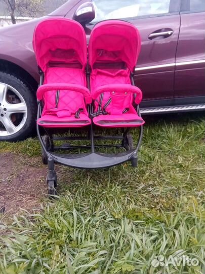 Прогулочная коляска для двойни бу