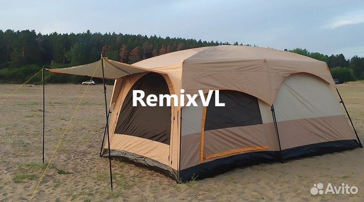 Видео 2-х слойная 10мест. палатка Chanodug Fx-2076