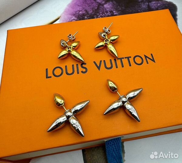 Серьги louis vuitton