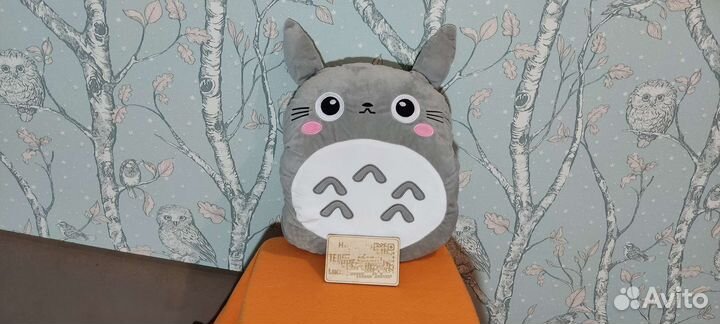 Тоторо игрушка одеяло муфта плед подушка 3 в 1