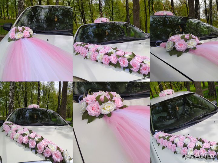 Свадебные украшения на машину