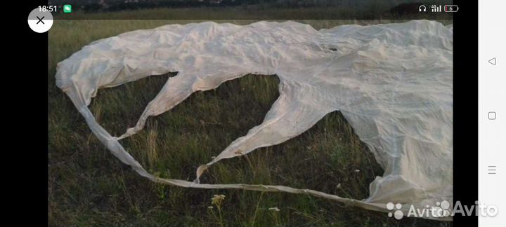 Навес большой перкалий 82 м2