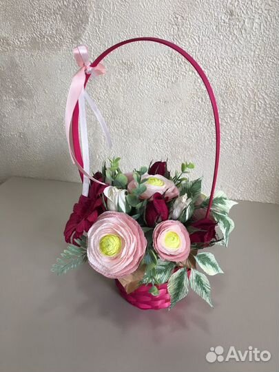 Букет «Очарование» с конфетами. Оригинальный подар