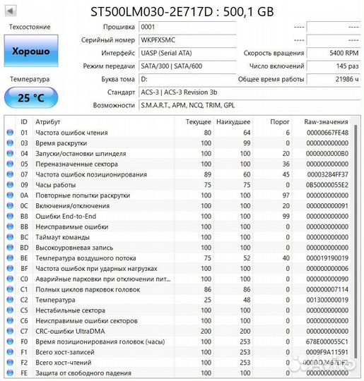 Жесткий диск 2.5 hdd SATA 500gb