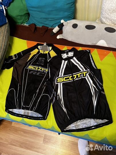 Велофутболка scott с жилеткой комплект