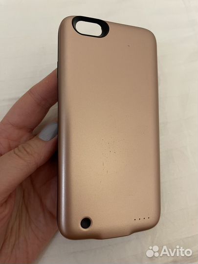 Чехол аккумулятор iPhone 6s защитное стекло