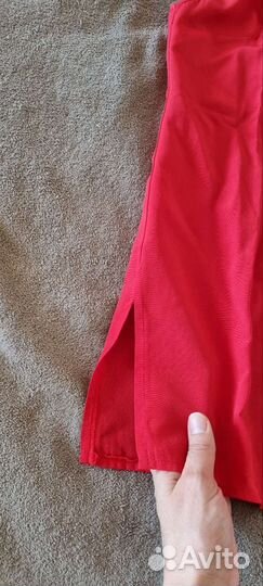 Топ красный оверсайз длинный, 42-46