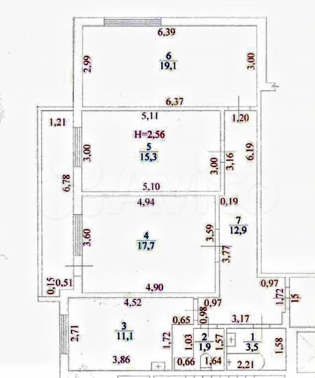 3-к. квартира, 81,5 м², 4/16 эт.