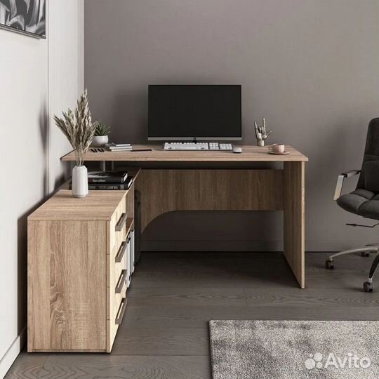 Стол компьютерный Алькор дуб сонома новый