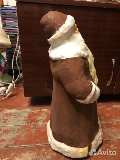 Дед Мороз Из опилок. Высота-43см.Старинный. редкий