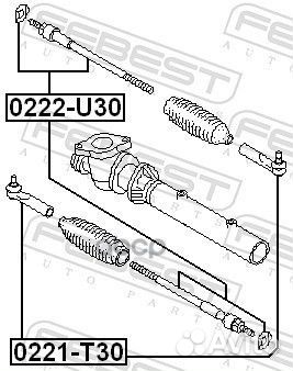 0222U30 Тяга рулевая перед прав/лев Febest