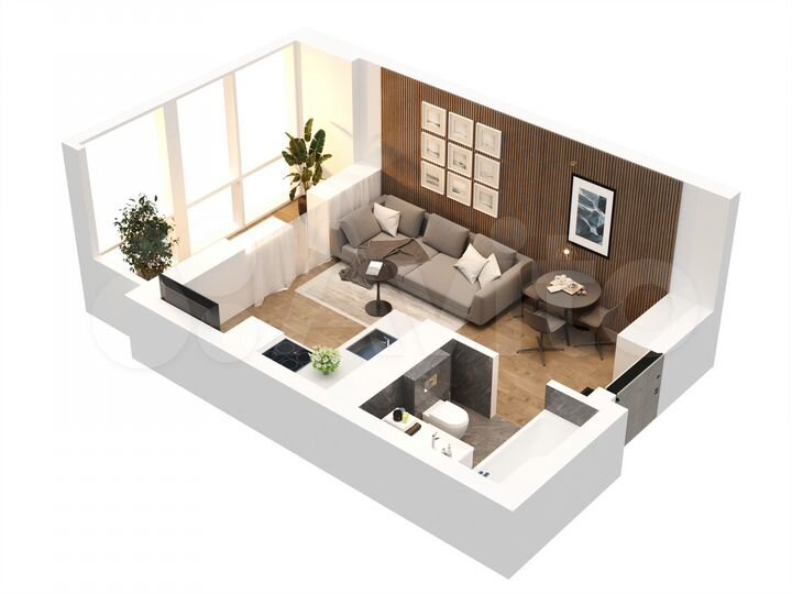 Квартира-студия, 25,5 м², 3/13 эт.