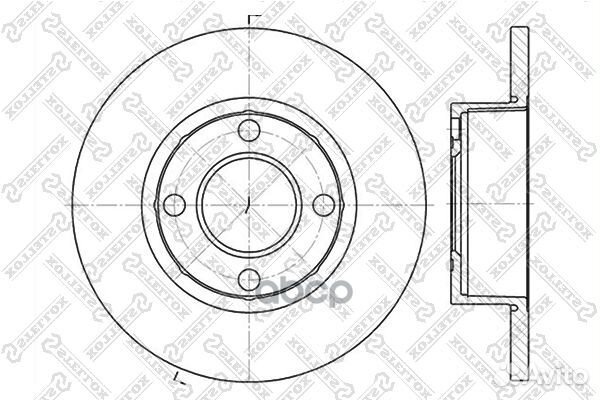 6020-4737-SX диск тормозной передний Audi 80 B