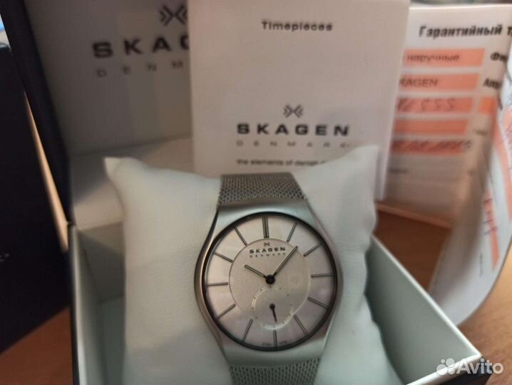 Часы Skagen 916xlsss стальные с кварцевым механизм