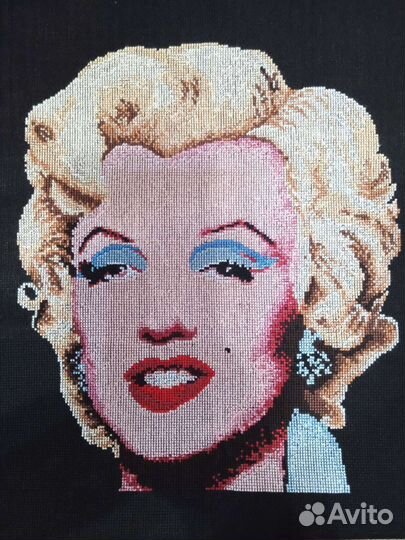 Картина вышивка крестом Мэрилин Монро