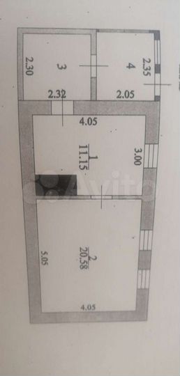 1-к. квартира, 42,1 м², 1/1 эт.