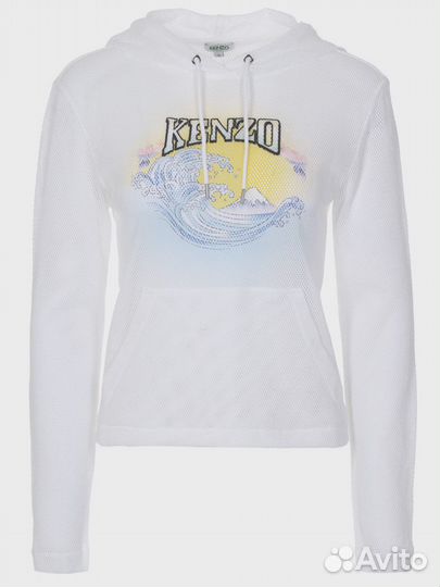 Сетчатое худи с принтом Kenzo