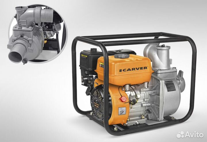 Мотопомпа Бензиновая carver CGP6080