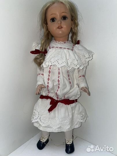Кукла антикварная, паричковая. 1930-х годов
